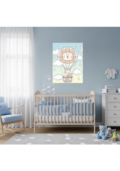 Erkek Bebek Odası Kanvas Tablo Sevimli Hayvanlar Tablo Mavi Kanvas Bebek Odası Dekor Hediye modelleri
