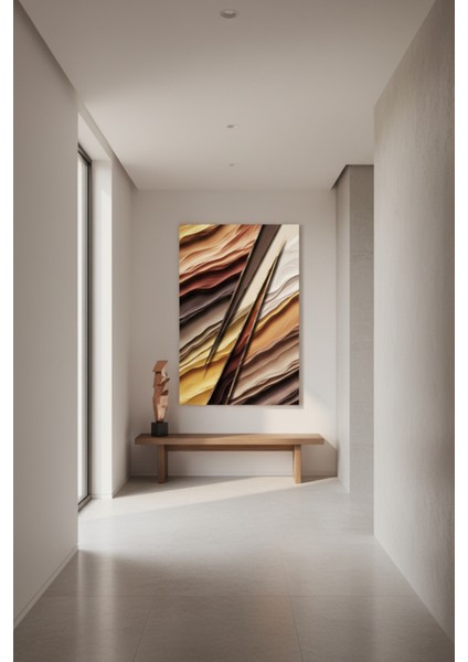 Doğal Katmanlar Kanvas Tablo | Modern Soyut Sanat Duvar Dekoru fiyatları