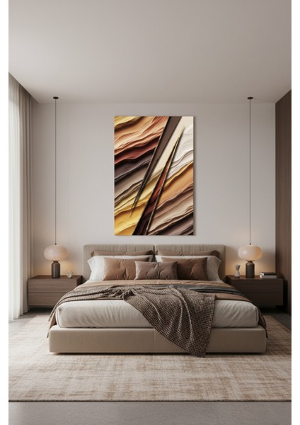 Doğal Katmanlar Kanvas Tablo | Modern Soyut Sanat Duvar Dekoru modelleri