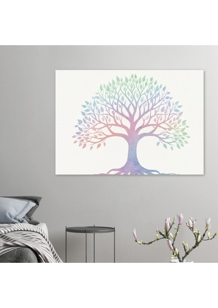 Hayat Ağacı Kanvas Tablo - Modern ve Renkli Tablo,feng Shui Renkli Hayat Ağacı Kanvas Tablosu fiyatları