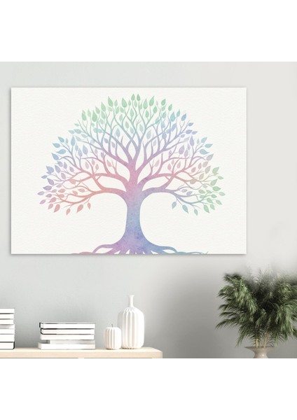 Hayat Ağacı Kanvas Tablo - Modern ve Renkli Tablo,feng Shui Renkli Hayat Ağacı Kanvas Tablosu modelleri