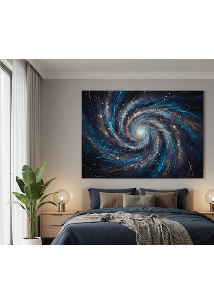 Modern Soyut Kanvas Tablo, Lacivert Tablo,mistik Tablo fiyatları