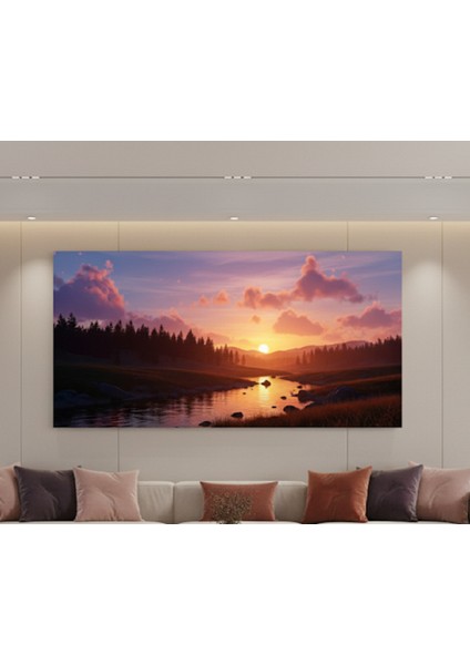 Doğa Temalı Kanvas Tablo, Salon ve Yatak Odası Için Dinlendirici Manzara Tablosu, Rahatlatıcı Tablo