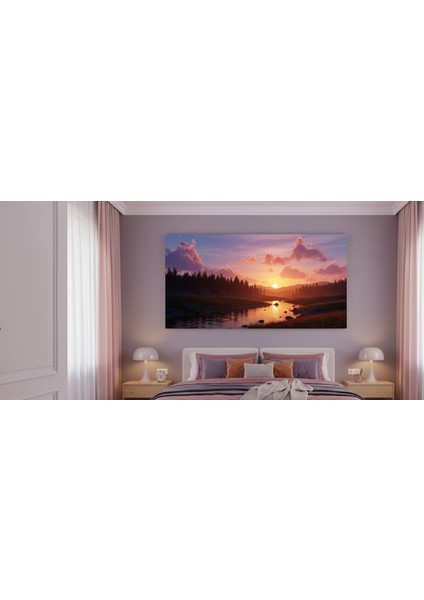 Doğa Temalı Kanvas Tablo, Salon ve Yatak Odası Için Dinlendirici Manzara Tablosu, Rahatlatıcı Tablo modelleri
