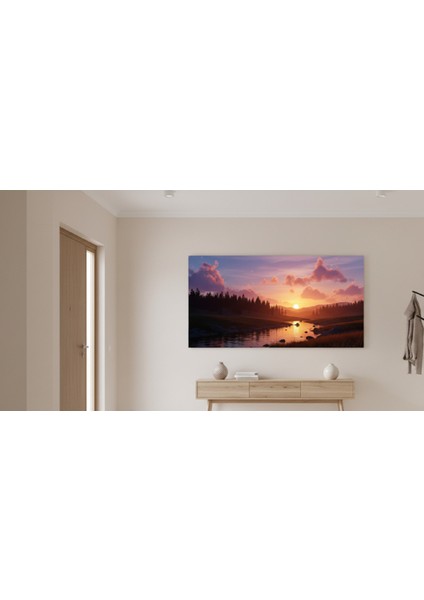 Doğa Temalı Kanvas Tablo, Salon ve Yatak Odası Için Dinlendirici Manzara Tablosu, Rahatlatıcı Tablo fırsatları