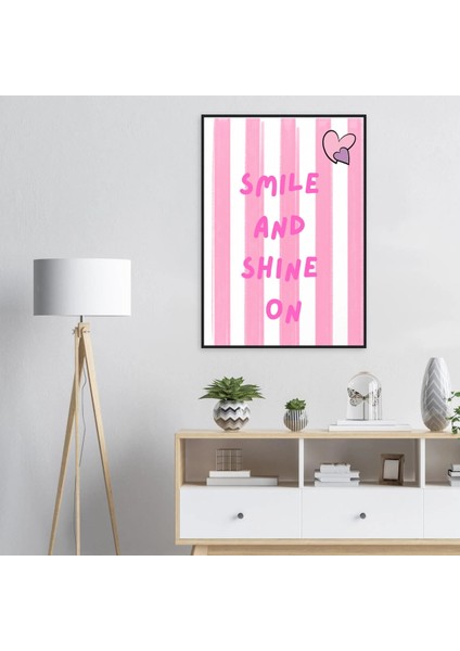 Pembe Motivasyon Tablosu | Modern Genç Odası, Pop Art Stil, Eğlenceli Çerçeveli Tablo fiyatları