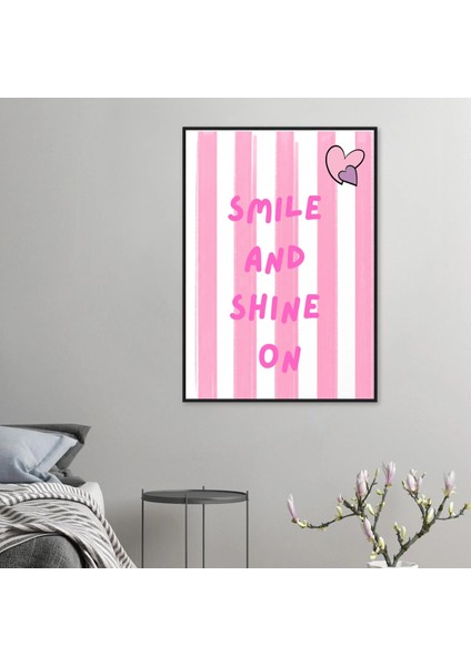 Pembe Motivasyon Tablosu | Modern Genç Odası, Pop Art Stil, Eğlenceli Çerçeveli Tablo modelleri