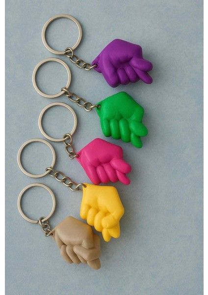 Anahtarlık -5 Adet Nah Işaretli Anahtalık - El Figürü - El Işareti Anahtarlık
