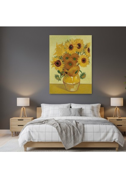 Vincent Van Gogh - Ayçiçekleri Reprodüksiyon Kanvas Tablo | Post-Empresyonist Sanat Dekoru fiyatları