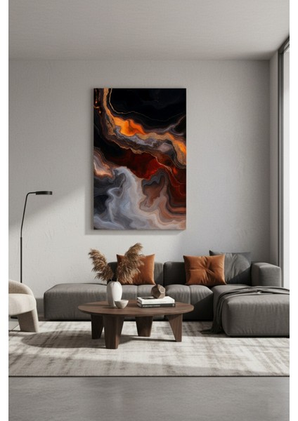 Lüks Soyut Sanat Eseri Kanvas Tablo | Oturma Odası Için Çağdaş Dekorasyon Tablosu