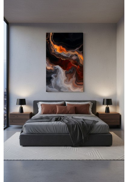 Lüks Soyut Sanat Eseri Kanvas Tablo | Oturma Odası Için Çağdaş Dekorasyon Tablosu modelleri