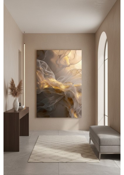 Lüks Gold Işıltılı Soyut Kanvas Tablo | Modern Salon Dekorasyon fiyatları