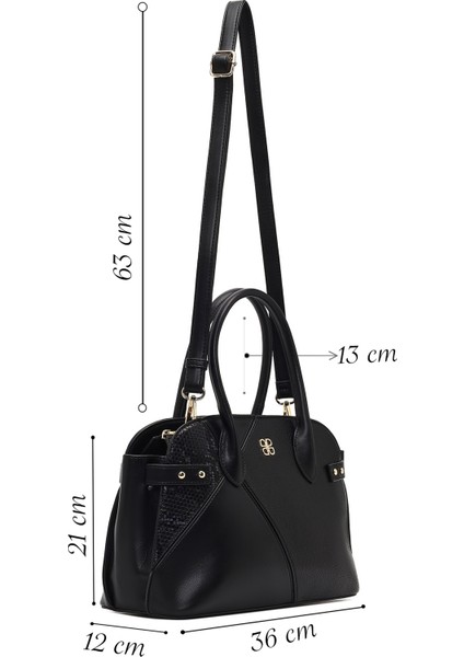 Kadın Siyah Uzun Askılı Desenli Kol Çantası 25WBD285614 fiyatları