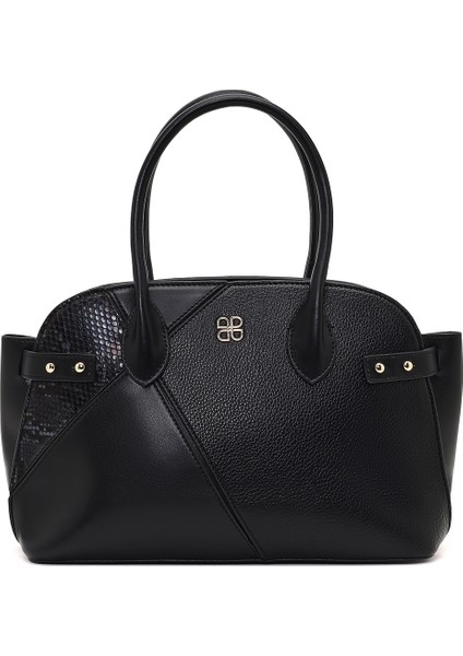 Kadın Siyah Uzun Askılı Desenli Kol Çantası 25WBD285614 fırsatları