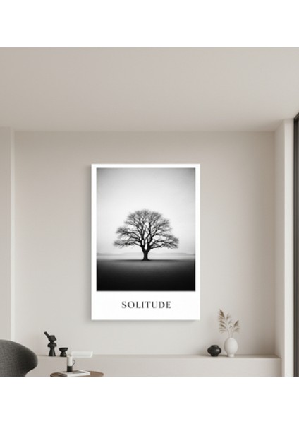 Siyah Beyaz Tablo Doğa Manzaralı Modern ve Minimalist Kanvas Tablo | Huzur Veren Ağaç Tablo modelleri