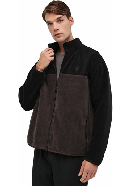 Regular Fit Dik Yaka Fermuarlı Polar Erkek Polar 7PLR002 5pr