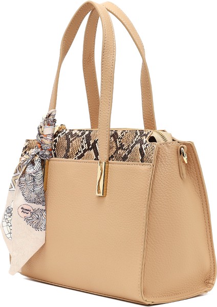 Kadın Bej Uzun Askılı Desenli Kol Çantası 25WBD285814 indirimleri