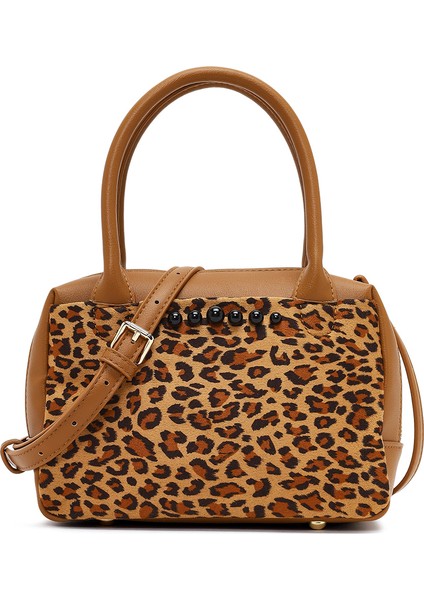 Kadın Leopar Uzun Askılı Kol Çantası 25WBD2741W2