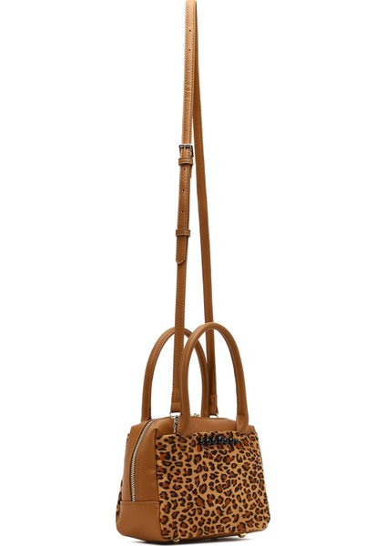 Kadın Leopar Uzun Askılı Kol Çantası 25WBD2741W2