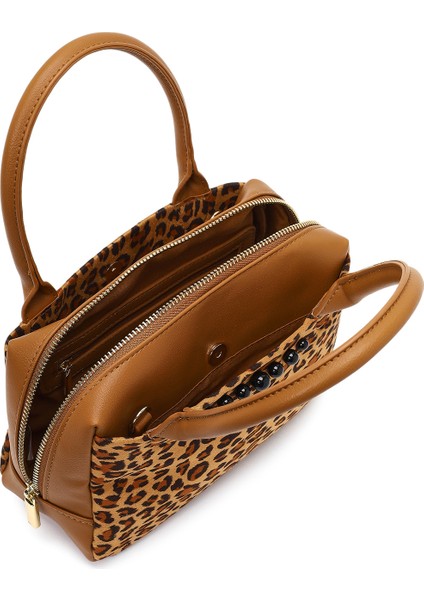 Kadın Leopar Uzun Askılı Kol Çantası 25WBD2741W2