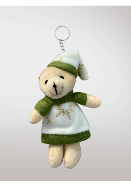 Yılbaşı Temalı Peluş Anahtarlık Çanta Süsü Ağaç Süsü Dekor Süsü Hediye (13-15 Cm) (KOD:121)