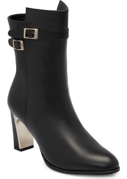 Siyah Hakiki Deri Kadın Klasik Bot - K24K1BT67523-A23