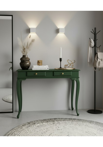 120 cm Masif Çekmeceli Lükens Yeşil Dresuar fiyatları