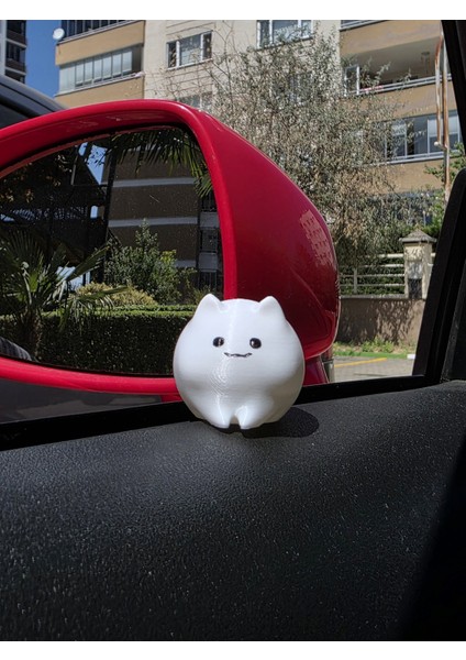 4'lü Sevimli Şişman Kedi - Dekoratif Torpido Süsü - Mini Hediyelik Sevimli Kedi