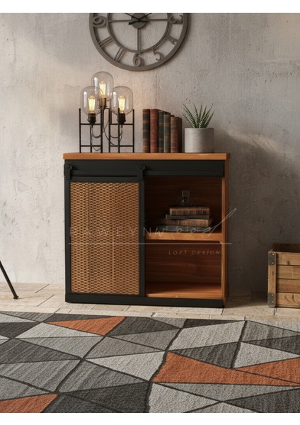 Genus Doğal Ahşap Sürgülü Konsol 80CM