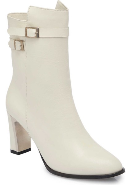 Bej Deri Kadın Klasik Bot - K24K1BT67523-A25