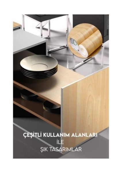 Ahşap Görünümlü Kendinden Yapışkanlı Kaplama Folyosu 5 Metre indirimleri