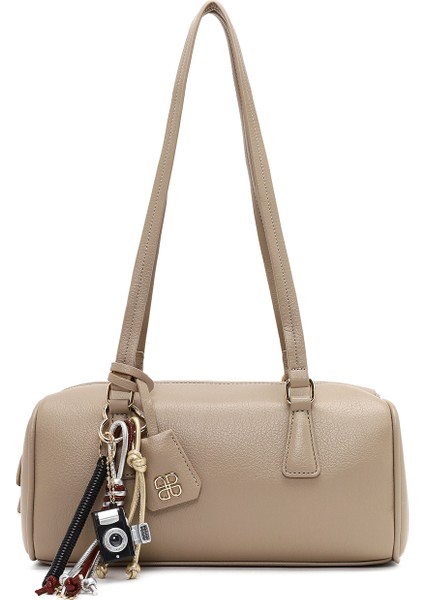 Kadın Bej Aksesuarlı Omuz Çantası 25ABD281618