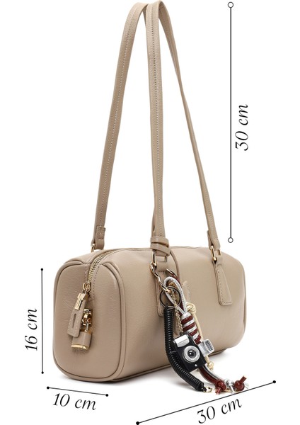 Kadın Bej Aksesuarlı Omuz Çantası 25ABD281618 fiyatları