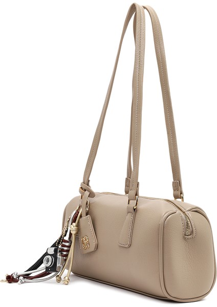 Kadın Bej Aksesuarlı Omuz Çantası 25ABD281618 indirimleri