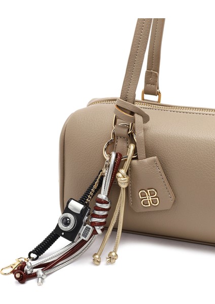 Kadın Bej Aksesuarlı Omuz Çantası 25ABD281618