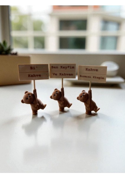 Sevimli Ayıcıklar- Kahve Köşesi Biblo - Özel Tasarım Figür