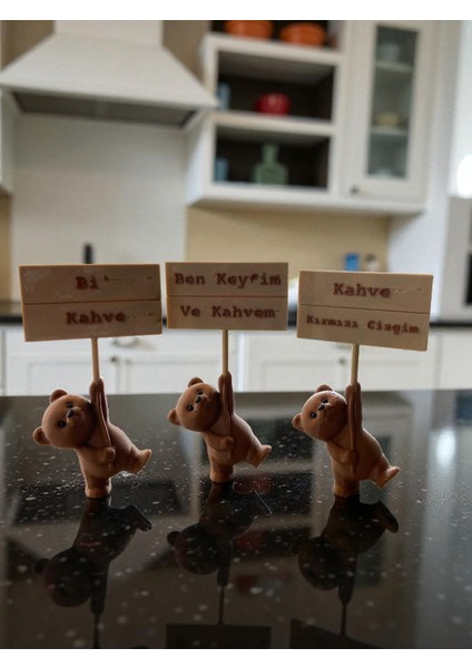 Sevimli Ayıcıklar- Kahve Köşesi Biblo - Özel Tasarım Figür fiyatları