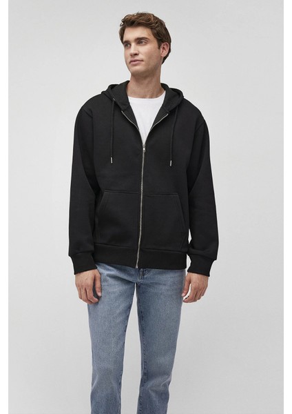 Pamuklu Loose Fit Kapüşonlu Cepli Sweat Erkek Sweat 0S10277 fiyatları