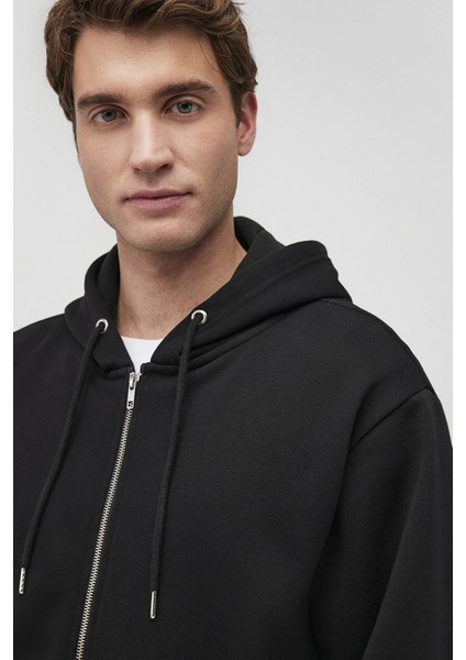 Pamuklu Loose Fit Kapüşonlu Cepli Sweat Erkek Sweat 0S10277 indirimleri