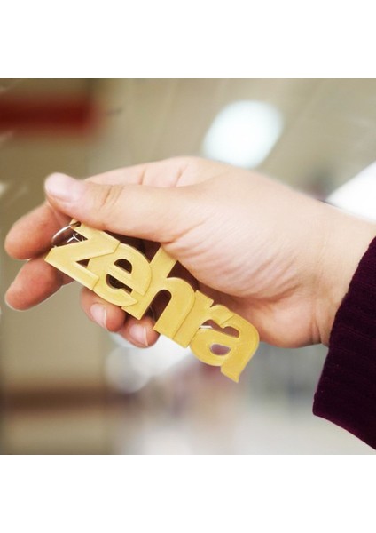 3'lü İsminize Özel Anahtarlık - Özel Tasarım - Isim Tasarımı Pla Baskı