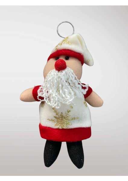 Yılbaşı Temalı Peluş Anahtarlık Çanta Süsü Ağaç Süsü Dekor Süsü Hediye (13-15 Cm) (KOD:123)