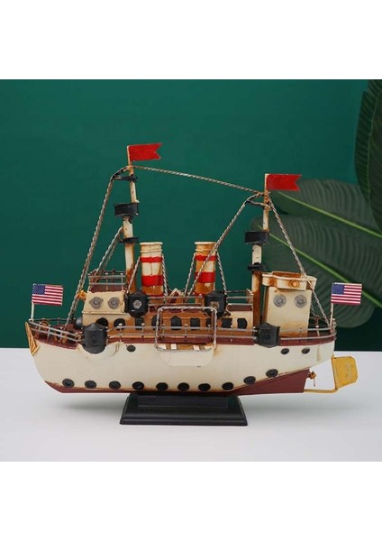 Dekoratif Retro Metal Buharlı Gemi Vintage 34CM No.1 indirimleri
