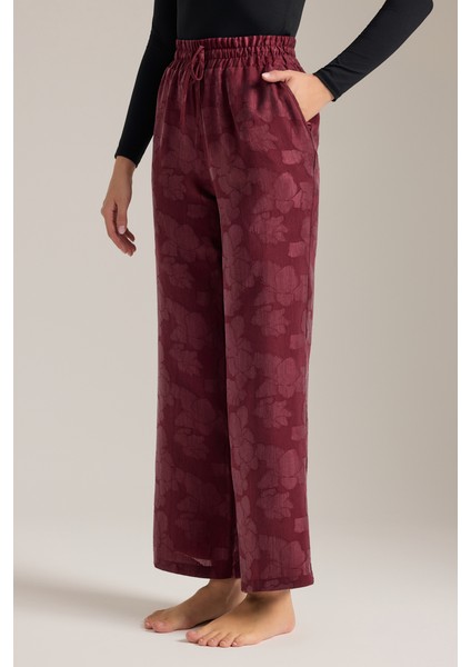 Dokulu Tencel Beli Lastikli Pijama Altı fırsatları