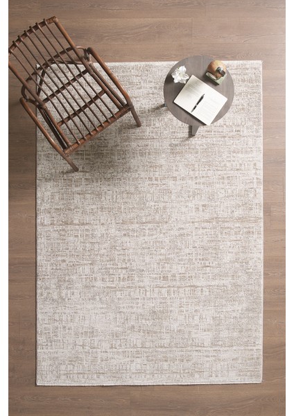 Olivia Premium Bambu Polyester Oturma Odası Salon Yatak Odası Halısı Eskitme Vintage Halı