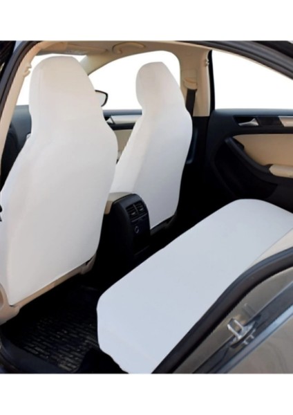 Tüm Araçlara Uyumlu Oto Servis Kılıfı Düz Beyaz Komple Set