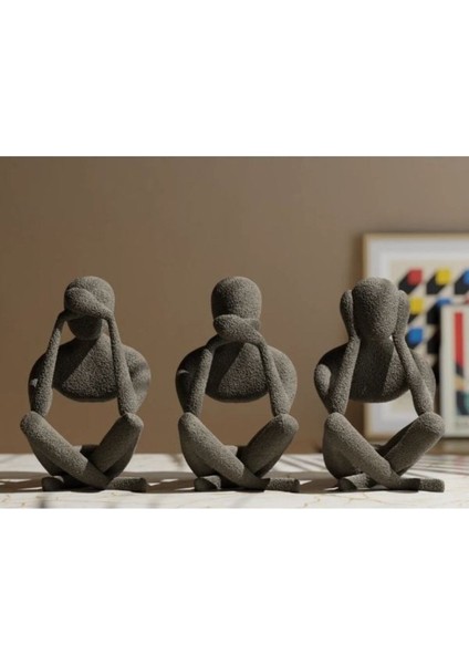 Görmedim Duymadım Bilmiyorum Heykeli Iskandinav Tarzı Biblo Heykel Figür Dekor Ev Dekorasyon indirimleri