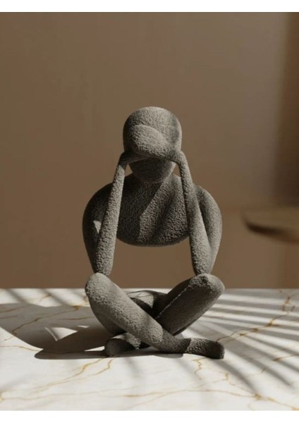 Görmedim Duymadım Bilmiyorum Heykeli Iskandinav Tarzı Biblo Heykel Figür Dekor Ev Dekorasyon