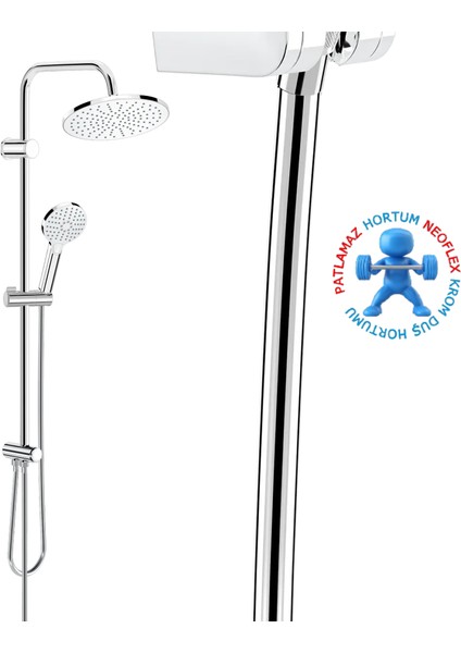 | Valtemo Neoflex Pvc Hortumlu, Fonksiyonlu, Kireç Önleyicili Yağmurlama Duş Seti fırsatları
