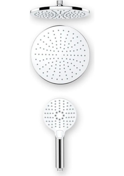 | Valtemo Neoflex Pvc Hortumlu, Fonksiyonlu, Kireç Önleyicili Yağmurlama Duş Seti