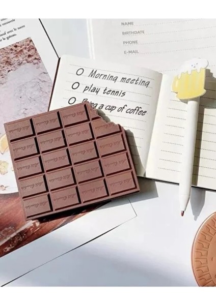 Çikolata Şeklinde Defter – Tasarım Not Defteri, Kawaii Ajanda, Eğlenceli Hediye, Spiral Kapaklı Notluk fırsatları